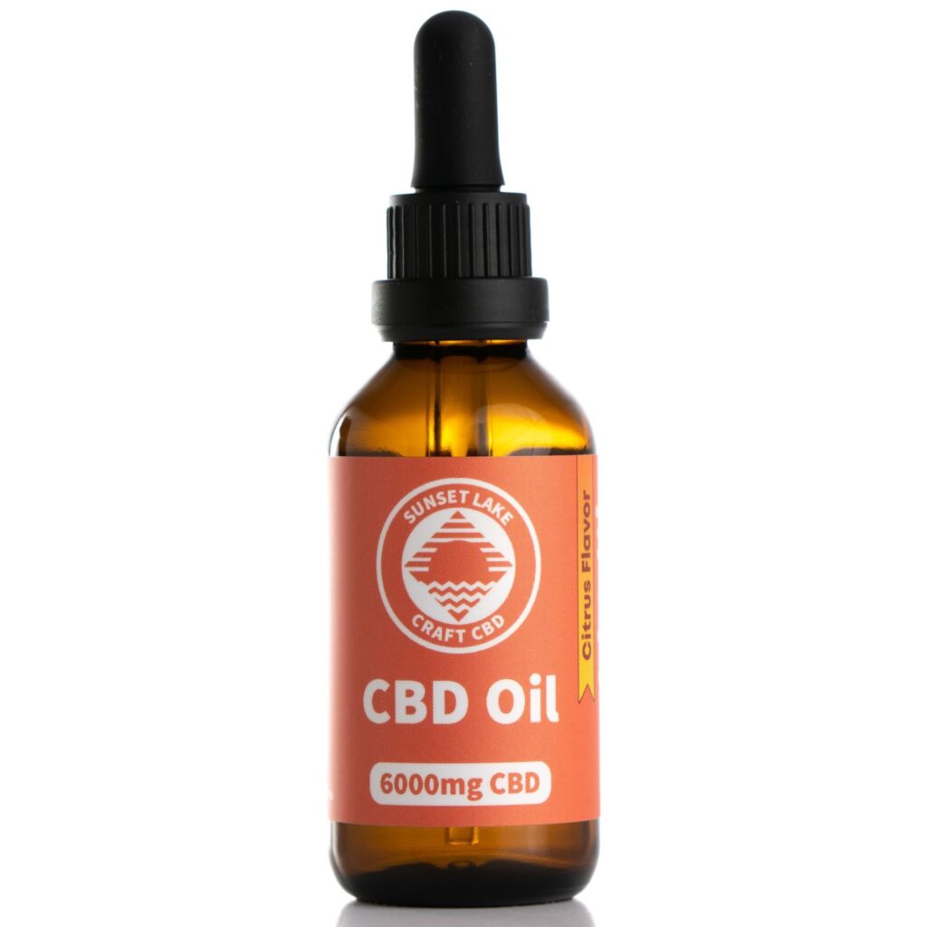 6,000mg Full Spectrum CBD Oil Tincture (60mL) | Sunset Lake CBD