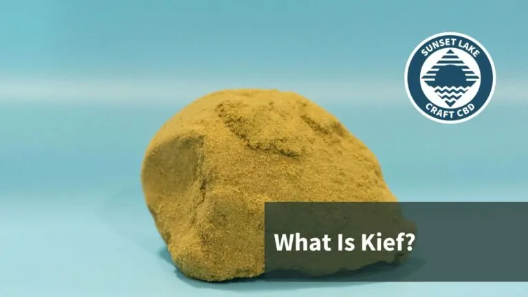 A 2 ounce ball of CBD kief. Text reads "What Is Kief?"