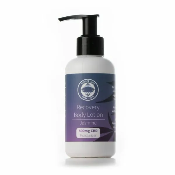 Four ounce bottle of Jasmine-scented CBD Body Lotion