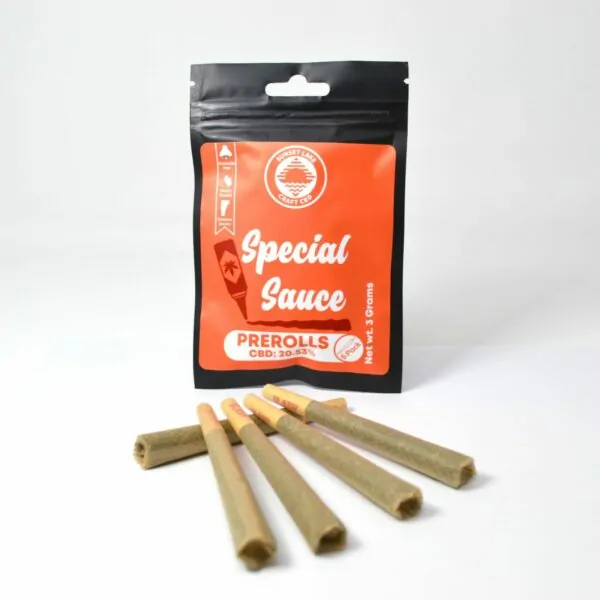 A package of Sour Special Sauce Pre Rolls from Sunset Lake CBD