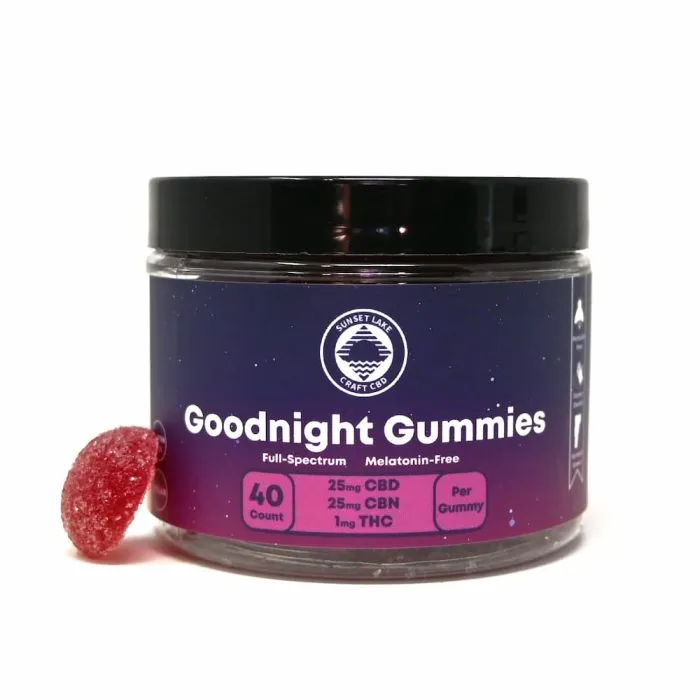 A 40-count jar of melatonin-free Goodnight Gummies